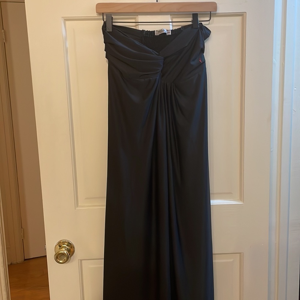 Long black strapless Dress